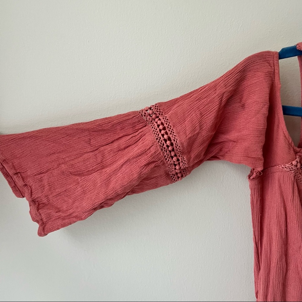 Forever21 Salmon Pink Bohemian Romper